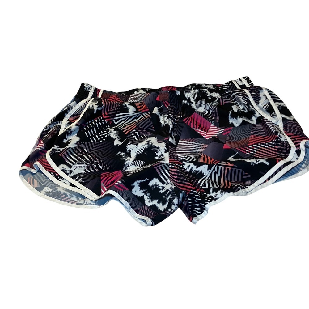 Calvin Klein Performance Womens Size XL Athletic Shorts Pink Black Geometric
